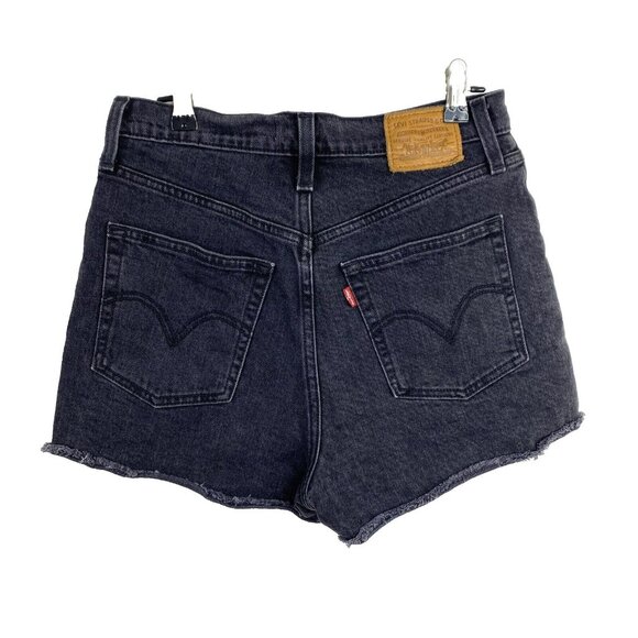 Levi's Pants - Levi's Jean Shorts Womens Size 28 Ribcage High Rise Button Fly Denim Black 90s